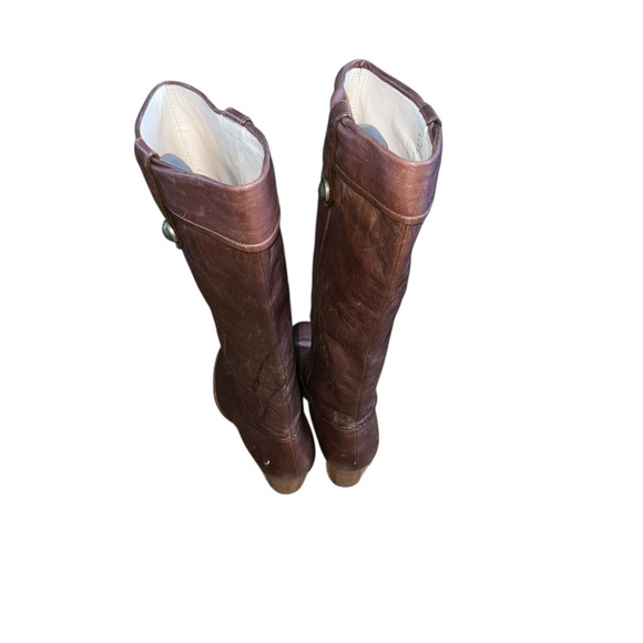 Coach Brown Leather Knee-High Boots Size 9.5 B - Picture 2 of 7